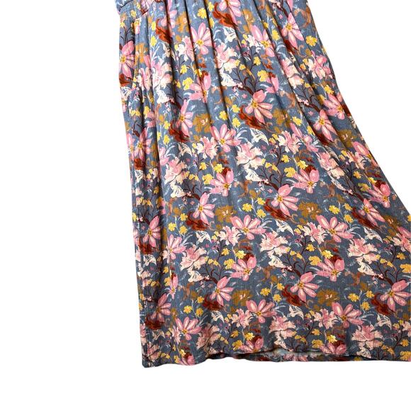 GARNET HILL Ambrose Crêpe Dress Floral Print Midi Length Women's Size Large - Picture 6 of 16